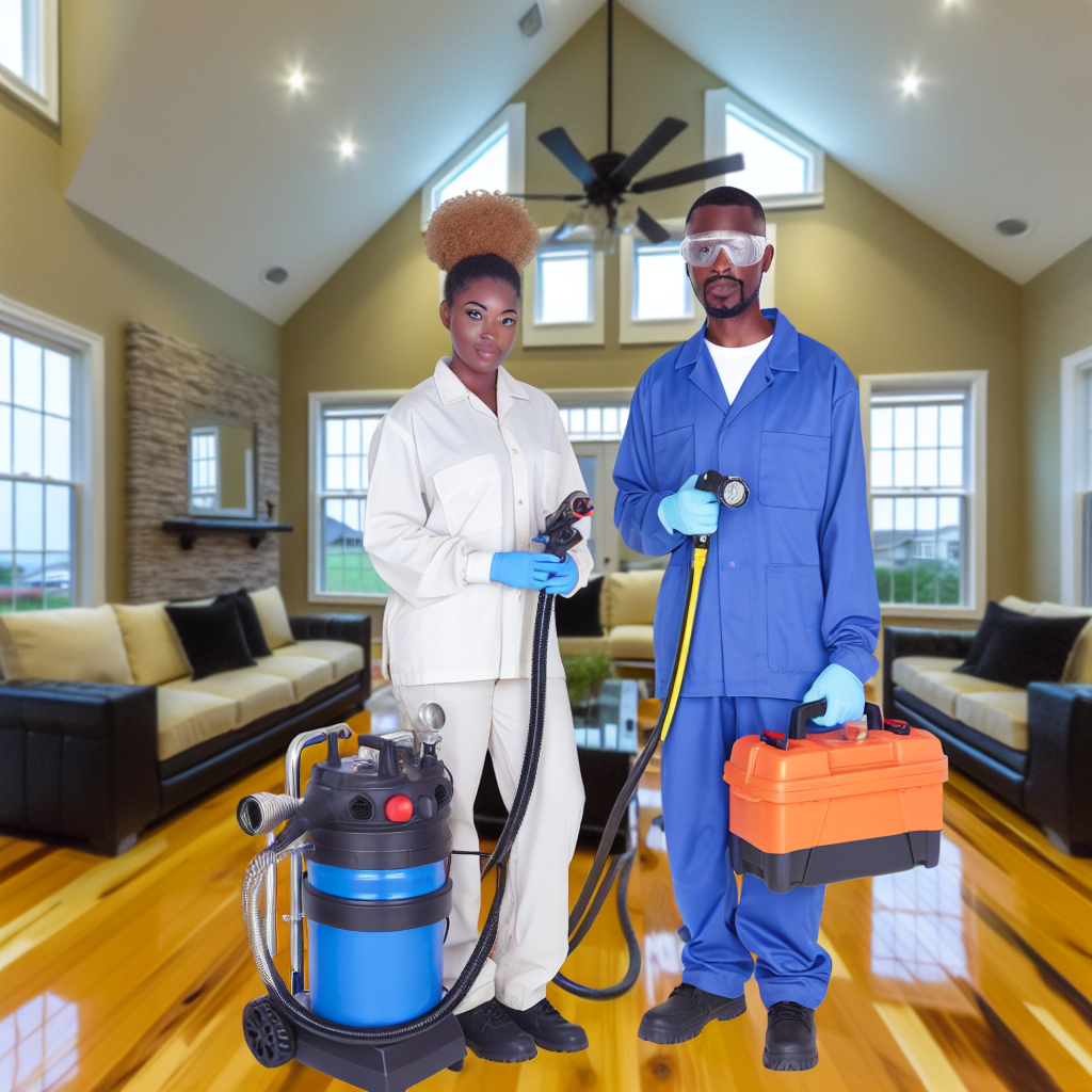 Certified mold remediation technician treating mold damage inside a Shreveport LA home