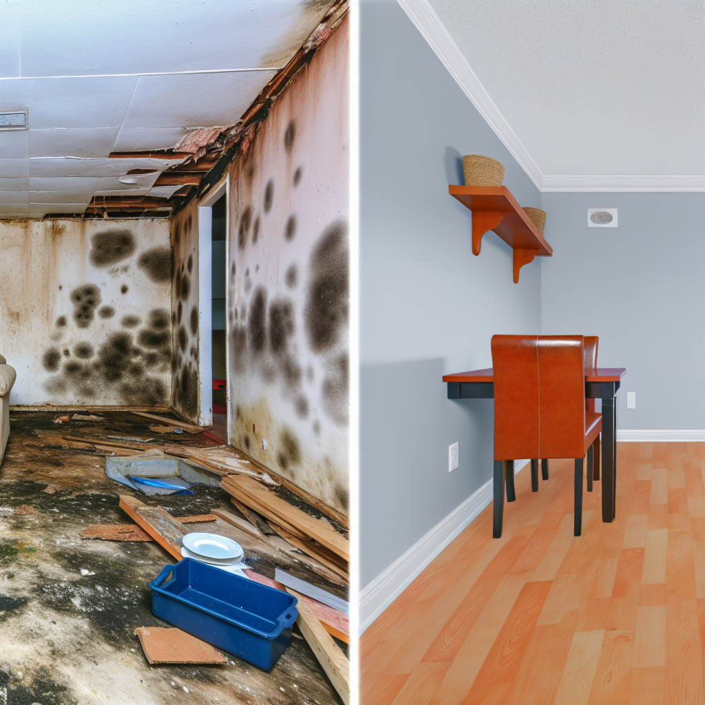 Mold growth on interior drywall of a Shreveport LA home requiring professional remediation